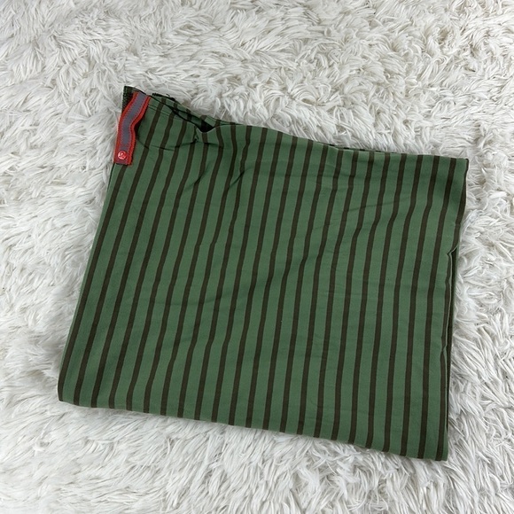 Lululemon Vinyasa Scarf Rulu Deenie Stripe Desert Olive Fatigue Green - Picture 3 of 4